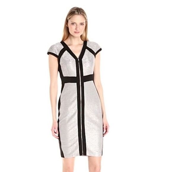 Jax metallic full zipper bodycon dress - Picture 1 of 13